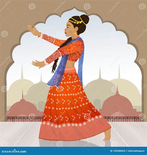 girl dancing the indian bollywood stock illustration illustration of bollywood decoration