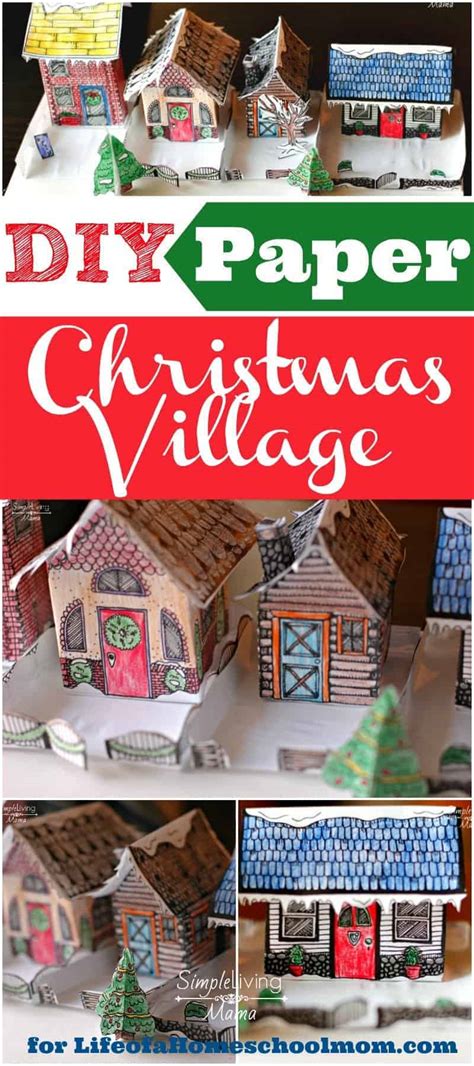 Diy Paper Christmas Village Simple Living Mama