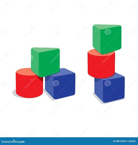Tree Geometry Blocks Stock Vector Illustration Of Color 58014645