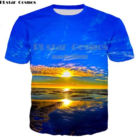 Plstar Cosmos Sunrise Sunset Beautiful Landscape Tee Shirt 3d Print T Shirt Plus Size S 5xl Drop