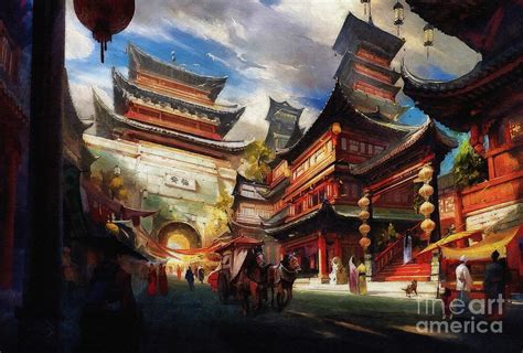 China Ancient Street Digital Art By Jerzy Czyz Fine Art America
