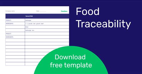 Food Traceability Download Free Template