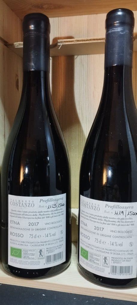 Palmento Costanzo Prefillossera Etna Rosso Sicilia Bottiglie