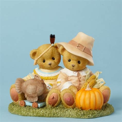 Cherished Teddies Figurine Bear Thanksgiving 4040454 Thankful For
