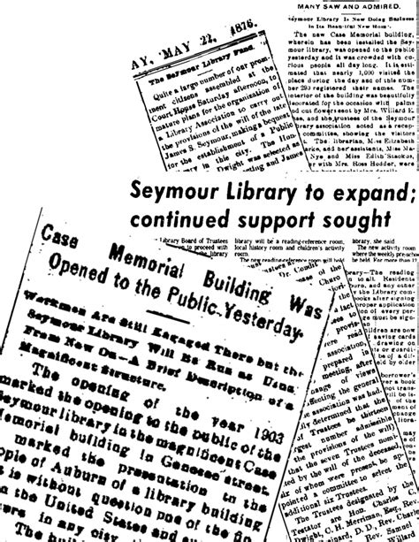 Seymour Public Library District History | Public library, School architecture, New york public ...