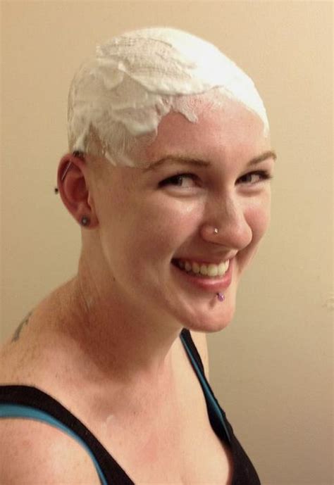 Pin By David Connelly On Bald Women Covered In Shaving Cream In