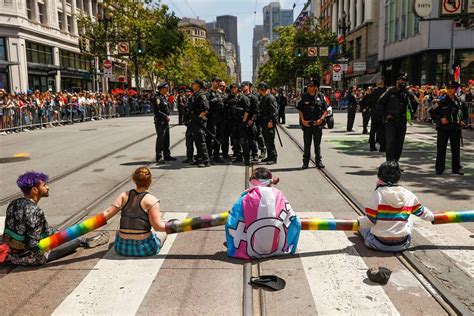Anti Police Demonstrators Lying In Street Shut Down Gay Pride Parade