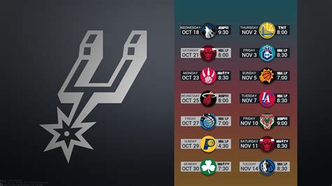 2017 2018 San Antonio Spurs Nba Basketball Schedule For Your Iphone Or