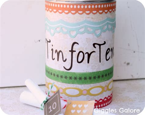 26 thoughtful anniversary gifts for friends. Tin for Ten - A 10th Anniversary Gift