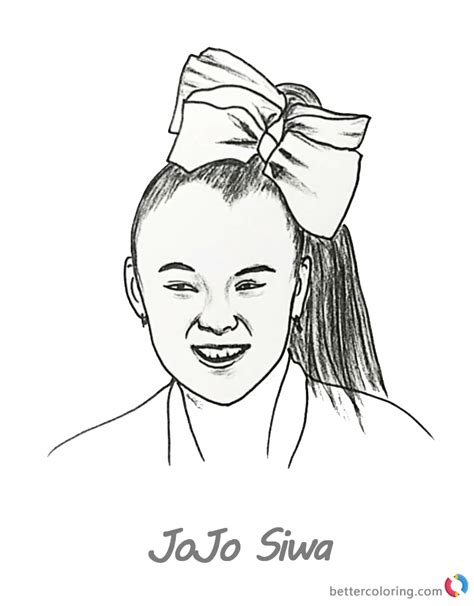 From the young star of dance moms, hear from 12 year old jojo siwa who talks about how she got on the hit tv show and how she faced bullying head on and. Jojo Siwa Coloring Pages Pencil Drawing Free Printable Coloring - NEO Coloring