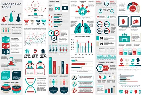 Medical Infographic Elements Data Visualization Vector