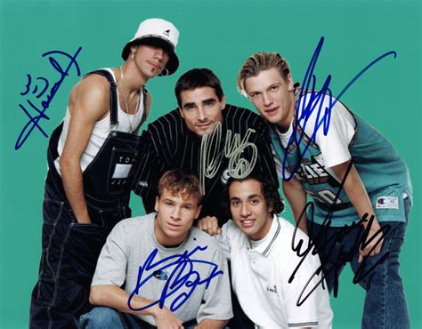 Backstreet Boys 90s Boy Band Early Pose Young Hand Signed