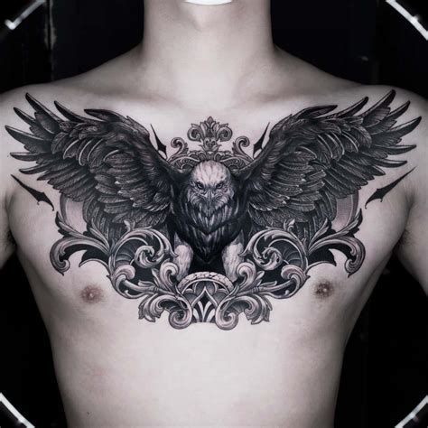 Details 70 Hawk Chest Tattoo Latest Incdgdbentre
