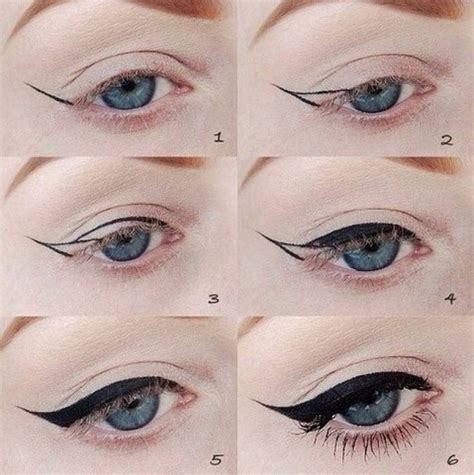 When Going For A Dramatic Winged Eyeliner Look Draw The Outline Of The