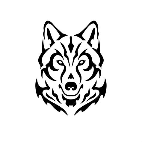 Wolf Face Tribal Tattoo