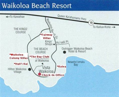 Waikoloa Beach Villas Map