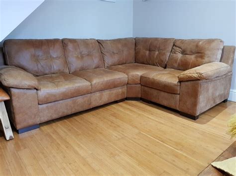 Light Tan Leather Corner Sofa By Dfs In Burnley Lancashire Gumtree
