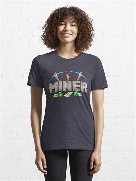 Minecraft Miner Shirt V2 T Shirt For Sale By Yanaithefirst Redbubble Miner Minecraft Mine