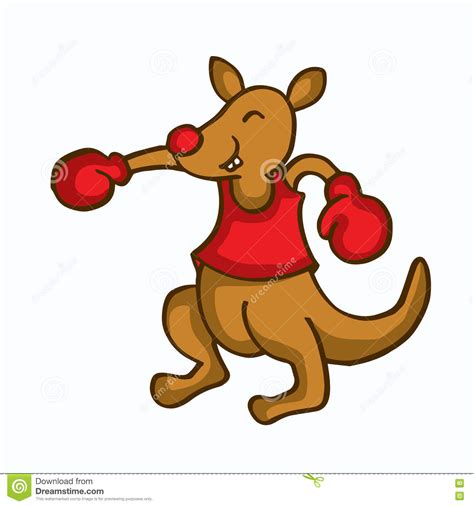 Boxing Kangaroo Vector Illustration
