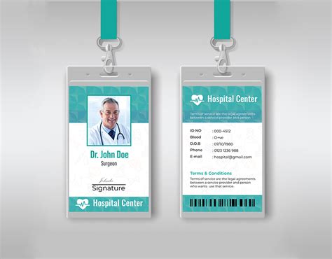 Hospital Staff Id Card Design Behance