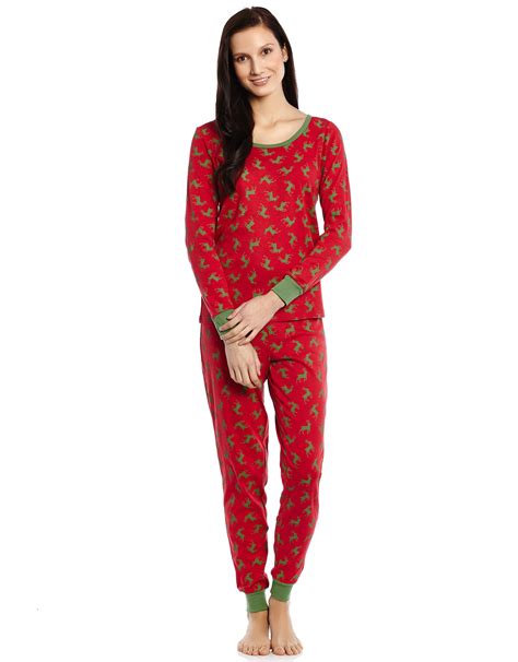 Leveret Leveret Womens Pajamas Fitted Christmas 2 Piece Pjs Set 100 Cotton Sleep Pants