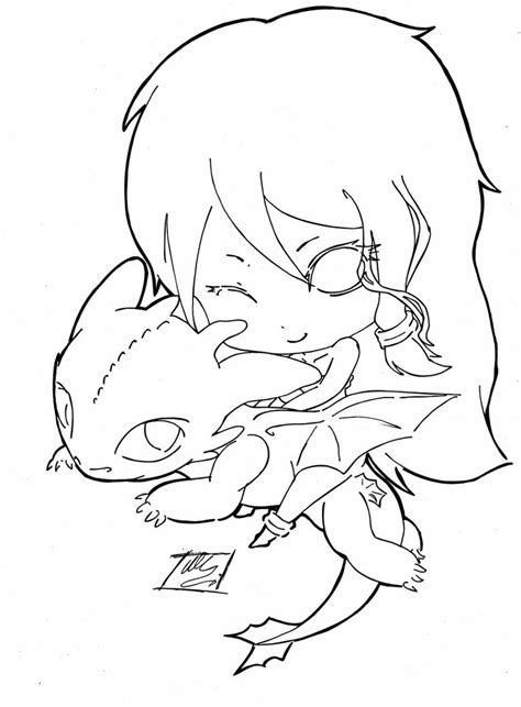 Toothless And Light Fury Dragon Coloring Pages