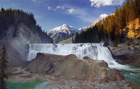 Wallpaper Mountains Waterfall Canada Canada British Columbia