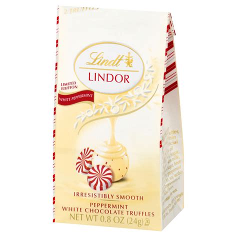 Lindt Lindor Holiday White Chocolate Peppermint Truffles 08 Oz
