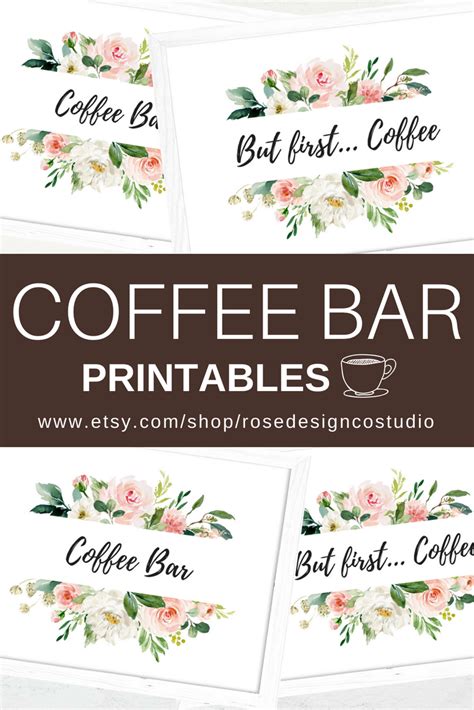 Coffee Bar Printables Rose Design Co