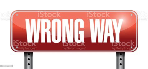 Wrong Way Road Sign Illustration Design Stock Illustration Download