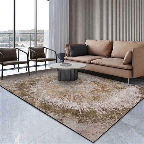 Modern Minimalist Living Room Large Area Rugs Abstract