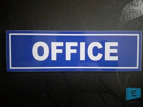 Acrylic Office Signage Board Shape Rectangular At Rs 40square Feet
