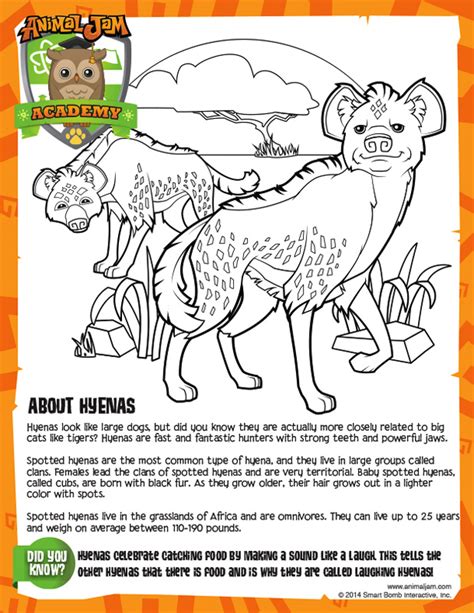 Https://tommynaija.com/coloring Page/animal Jam Coloring Pages Hyena