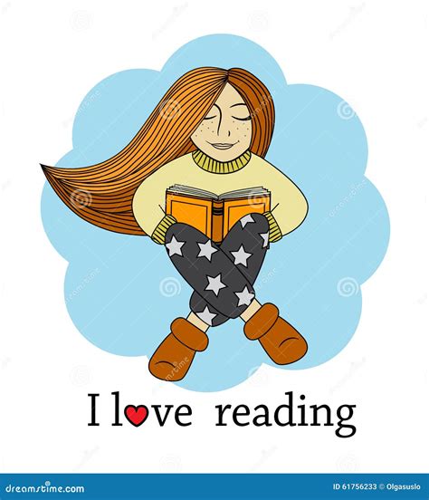 I Love Reading Stock Vector Image 61756233