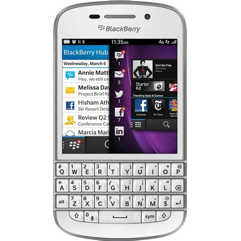 Blackberry Q10 Sqn100 1 16gb Smartphone Q10 White Bandh Photo
