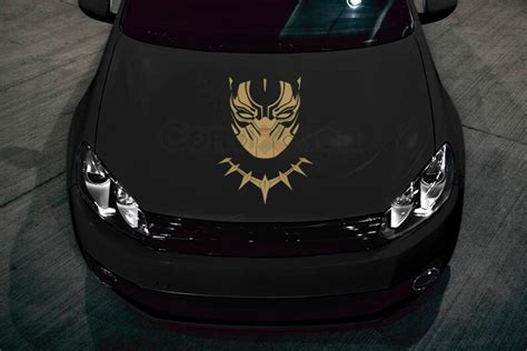 Black Panther Hood Decal 23 Multi Use Vinyl Sticker Etsy