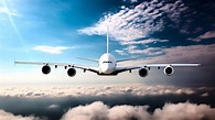 Wallpaper Passenger plane front view, flight, clouds 3840x2160 UHD 4K ...