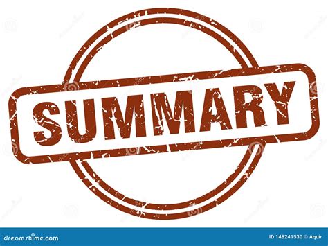 Summary Stamp Stock Vector Illustration Of Summary 148241530