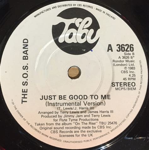 Cloonee Just Be Good To Me - The S.O.S. Band - Just Be Good To Me (1983, Vinyl) | Discogs