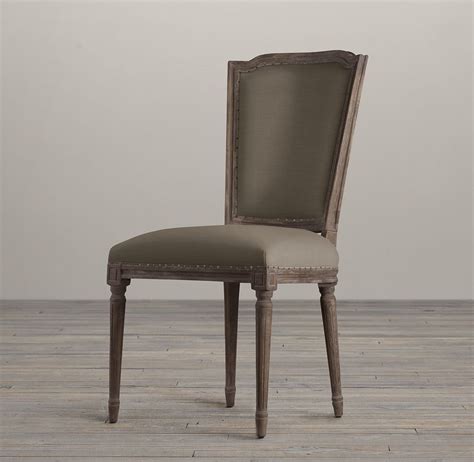 Georgian wingback armchair by restoration hardware. Vintage French Nailhead Fabric Side Chair | Restoration ...