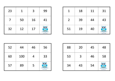 Cartelas De Bingo Com Os Números Até 10 Para A Educação Infantil Fa4