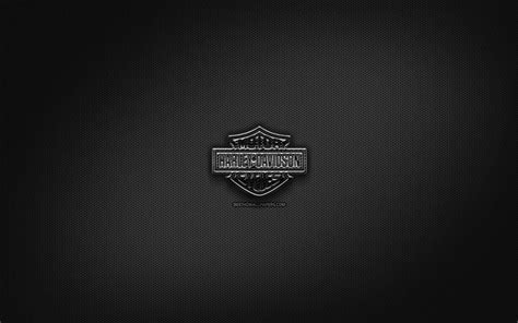 Download Wallpapers Harley Davidson Black Logo Motorcycles Brands