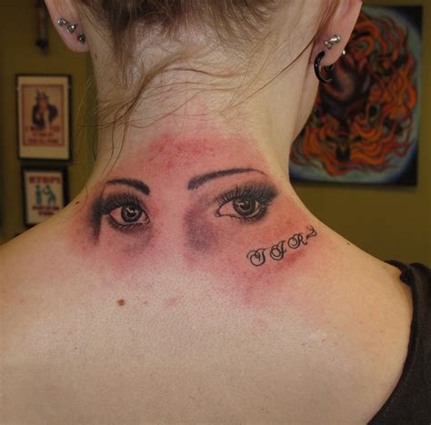Eyes In The Neck By Mythos Tattoo
