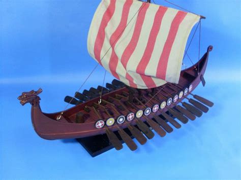 Wholesale Wooden Viking Drakkar Model Boat 24in Model Ships