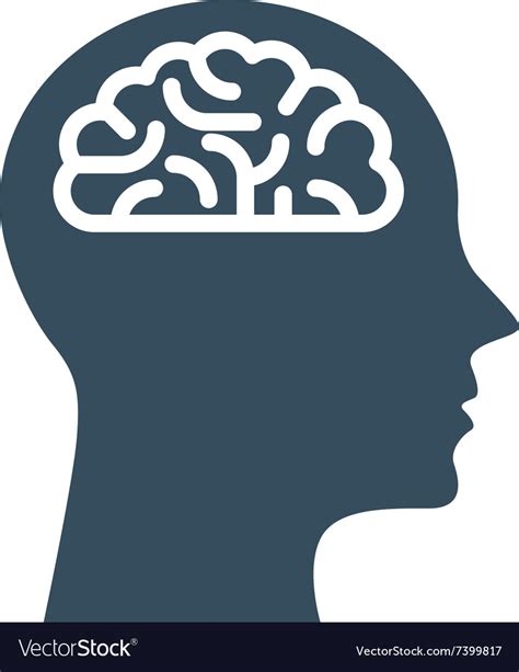 Personal Iq Head With Brain Intelligence Vector Image