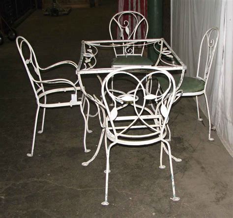 Get the best deals on wrought iron antique furniture when you shop the. Salterini Wrought Iron Patio Table & Chairs | Olde Good Things