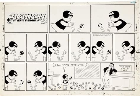 Original Nancy Sunday Newspaper Strip By Ernie Bushmiller Published By