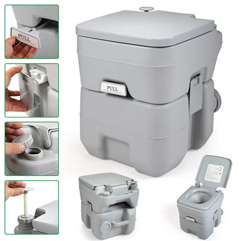 Jaxpety Portable Toilet 5 Gallon 20l Outdoor Camping Toilet Potty Cool