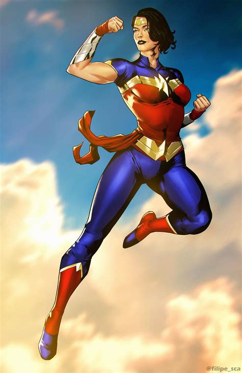 Amalgam Captain Wonder Wonder Woman Captain Marvel Ralternativeart