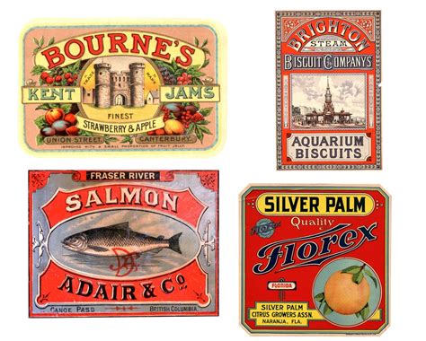 24 High Resolution Vintage Food Label Images Set 2 Digital Etsy